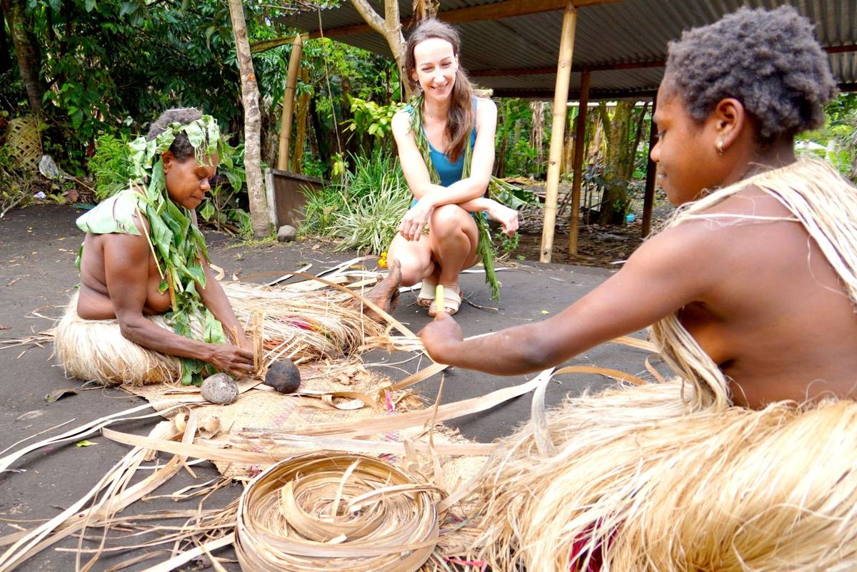 Yakel Village Women Demonstrating Weaving