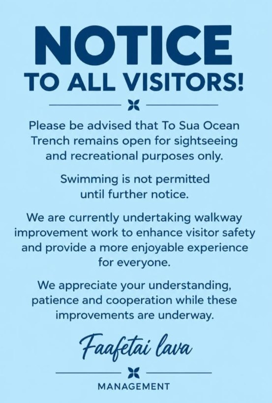 NOTICE TO ALL VISITORS!